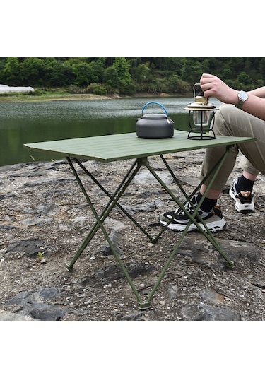 Halın 39.5x34x32.5cm Katlanır Masa Alüminyum Alaşımlı Masa Masa Açık Kamp Barbekü İçin, Boyut S 001
