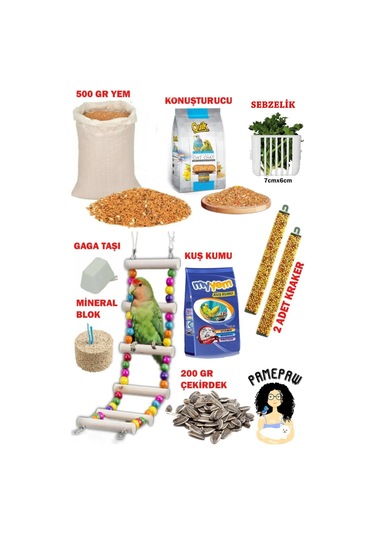 Paraket , Sultan-cennet Papağanı Yem Seti 10'lu Paket
