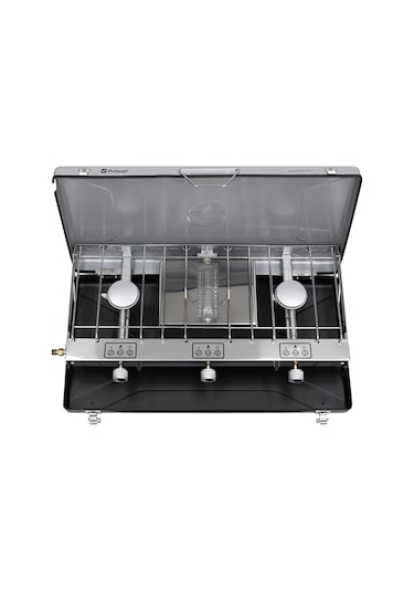 Outwell Kirishima Trio Stove Üçlü Kamp & Karavan Ocağı Lpg Çıkışlı Gri