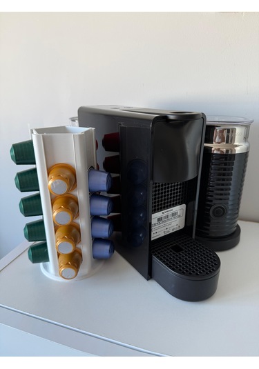 Kapsül Kahve Tutucu Dekoratif Standı 25 Kapasiteli Nespresso Beyaz