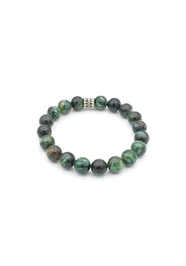 Hakiki Doğal Fuksit Taşı Bileklik 10 Mm Yeşil