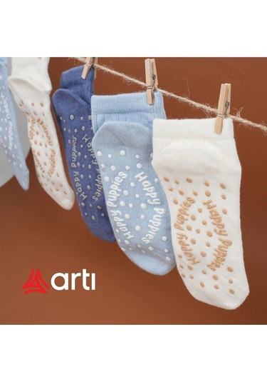 3 Adet Erkek Çocuk Köpüş Desenli Patik Çorap-1040 Lacivert