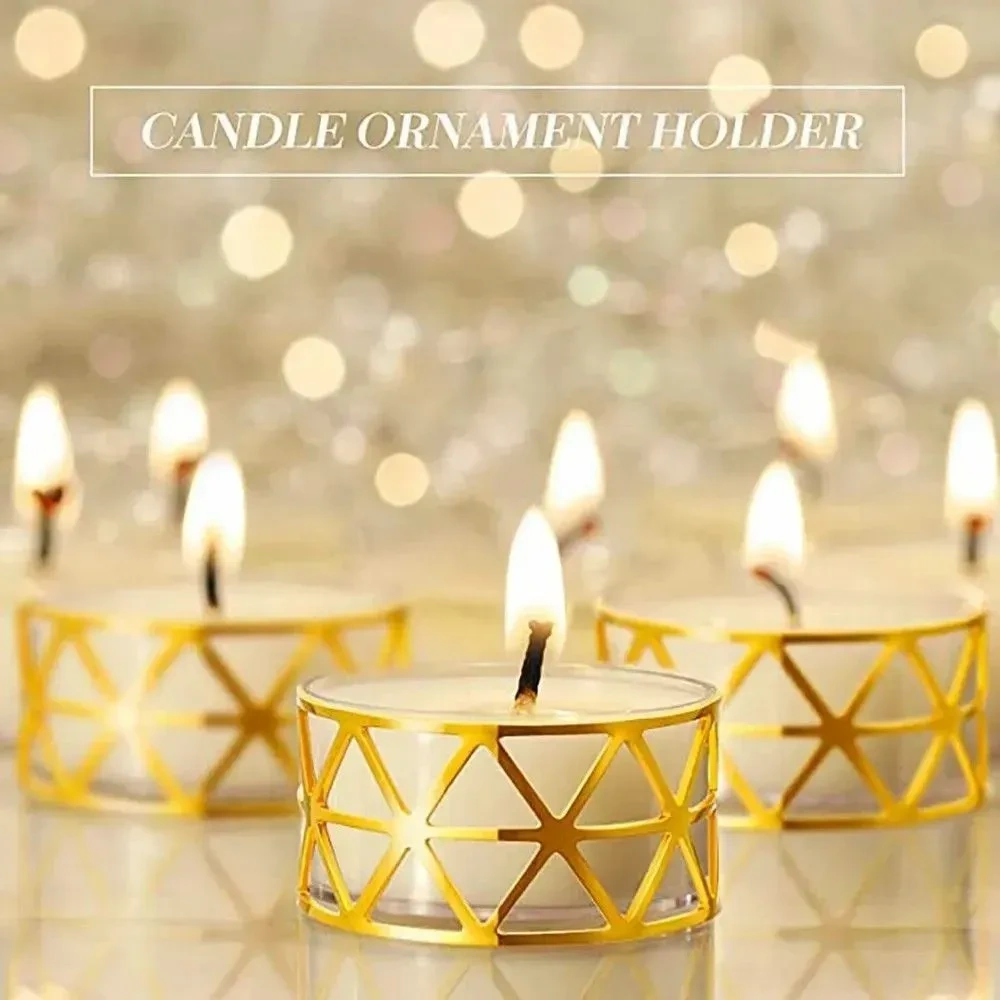 Kosona Altın Metal Mangalda Seti 12 Adet - Üçgen S-şekilli, Dayanıklı Masa Dekorasyonu, Çok Amaçlı Kullanım Altın