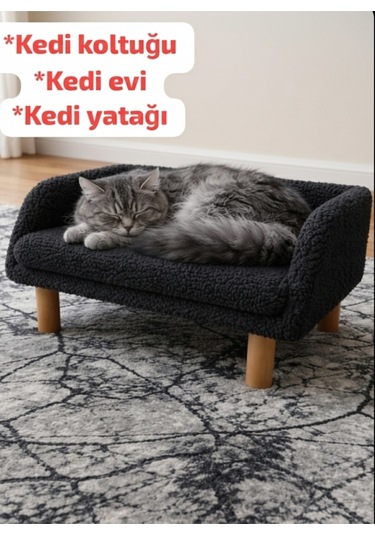 Kedi Koltuğu, Kedi Yatağı, Kedi Evi Siyah Renk