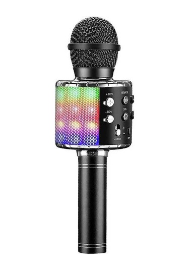 Besthome1 Bluetooth Mikrofon, Led Işıklı Kablosuz Kayıt, Mobil Karaoke