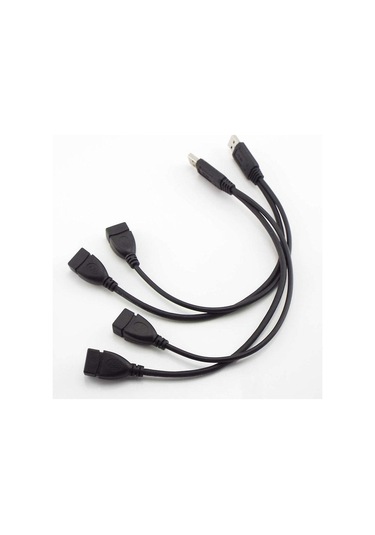 Usb Erkek - Çift Usb 3.0 Dişi Ekstra Güç Veri Y Uzatma Kablosu Hat Teli Konektörü Güç Kaynağı Mobil Cihazlar İçin