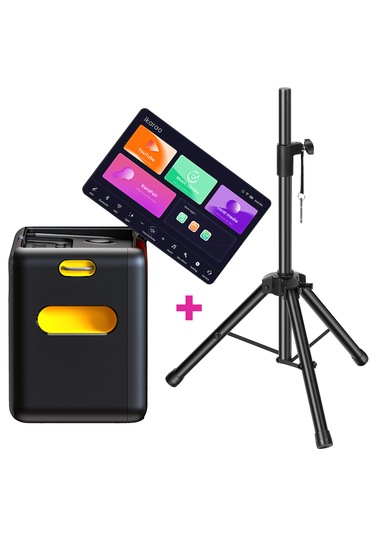 Ikarao Break X2 600 W Partybox Hoparlör Karaoke Seti + Stand