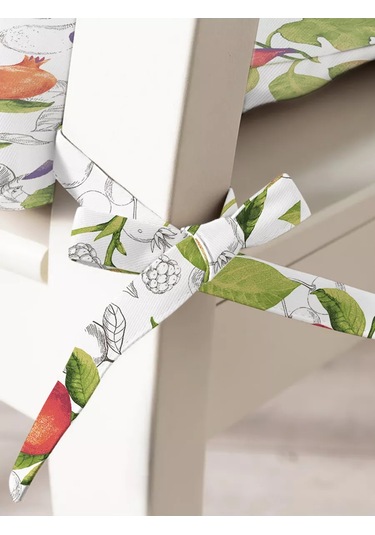 Loveme Sandalye Minderi Dikdörtgen 40x40 - 4 Adet, Pamuk 175701013 Beyaz