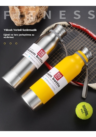 9 Paslanmaz Çelik Termos Bardak Sarı