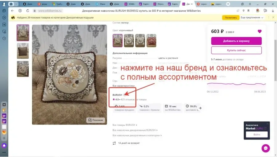 Burush Sandalye Yastığı 40x40 Cm, Bağcıklı 160939743 Bej