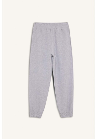 Defacto Coool Beli Paçası Lastikli Basic Düz Jogger Eşofman Altı E1478AX24WNGR210 Gri