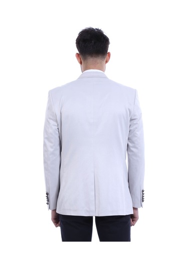 2 Düğmeli Yama Cepli Gri Erkek Ceket - Wessi Gri