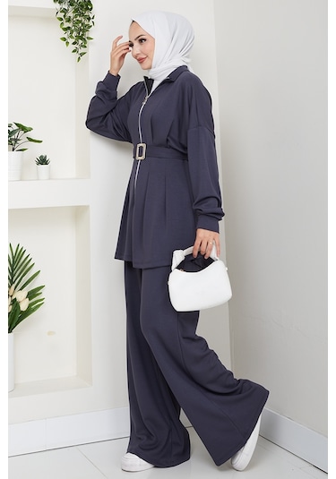 Dilsa Kemerli Oysho İkili Takım 1607 - Antrasit Antrasit