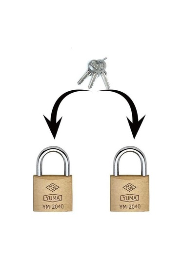 Yuma Pirinç Asma Kilit Birbirini Açar 40 Mm-771 5