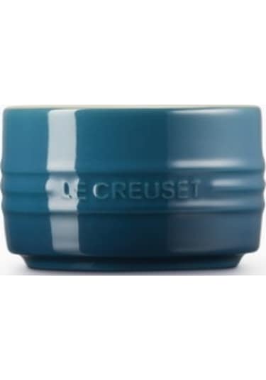 Le Creuset Seramik Ramekin, Istiflenebilir Lüks Sunum Kase Koyu Turkuaz