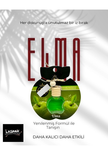 Laspak Elma Rahatlatıcı Refah Uzun Kalıcı Araç Kokusu 8 Ml 1 Adet