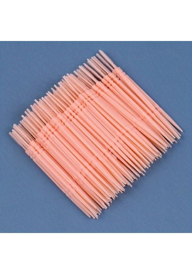 Willowhaven 200 Adet Pembe Çift Başlı İnterdental Fırça - Diş Eti Bakımı, Plak Temizleme