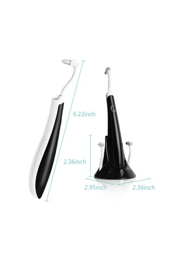 Neevoyu Ev Ve Seyahat İçin Taşınabilir 5 İş Başlı Dalga Güdümlü Aydınlatmalı Titreşimli Diş Temizleyici Aleti Koyu Mavi