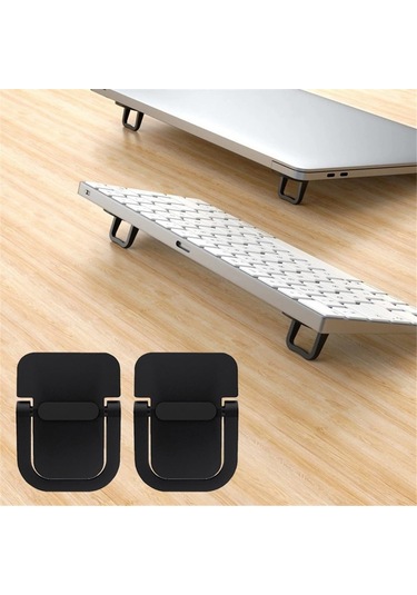 Dizüstü Bilgisayar Standı 1 Çift Mini Katlanabilir Dizüstü Bilgisayar Standı Çinko Alaşım Klavye Yükseltici