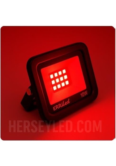 Erk 10w Kırmızı Led Projektör 220v Erk-3710 K Kırmızı
