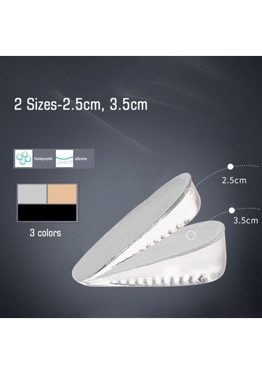 Moveevo Kadınlar İçin 3.5cm Yüksek Topuklu Silikon Tabanlık - Ter Emici Ve Şok Emici