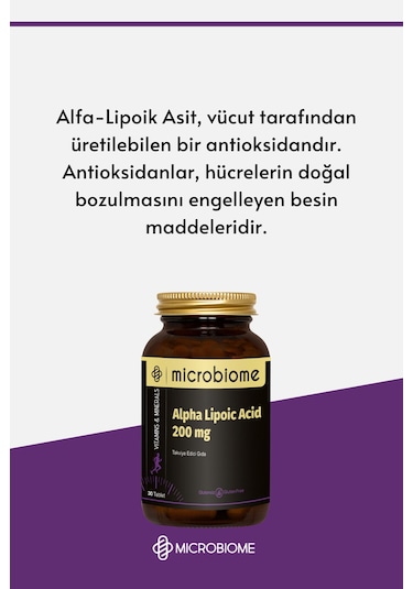 Microbiome Alpha Lipoic Acid 200 MG 30 Tablet