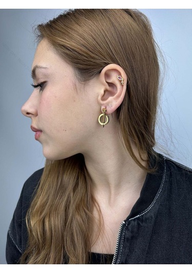 Xxx Çivi, Tiff Model, Paslanmaz Çelik Küpe 385, Altın Renk Altın