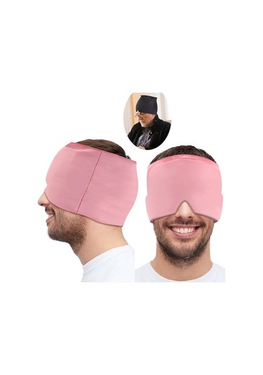 Novahub Baş Ağrısı Yatıştırıcı Şapka Tekrar Kullanılabilir Sıcak/soğuk Terapi Şapkası, Esnek Soğuk Jeller Baş Sargısı, Mavi Mavi