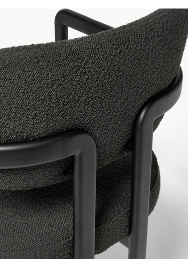 Dedar Milano X Westwing Adrien Kolçaklı Sandalye - Ekru, Lüks Kumaş Siyah