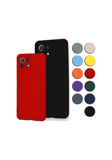 Xiaomi Mi 11 Lite Kılıf Kamera Korumalı Lansman Silikon Kapak