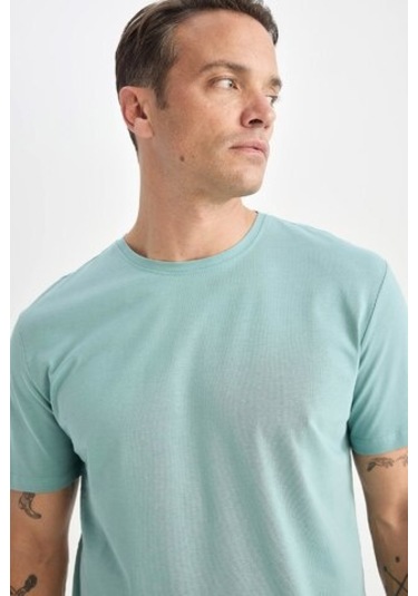 DeFacto New Regular Fit Bisiklet Yaka Basic Düz Kısa Kollu Tişört E1091AXNSGN382