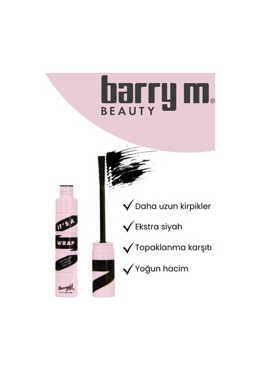Barry M It's A Wrap Lengthening Tubing Hacim Maskara Ekstra Siyah
