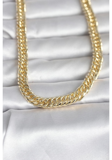 14k Gold Renk Kalın Zincir 60 Cm Kadın Kolye Cm Renkli