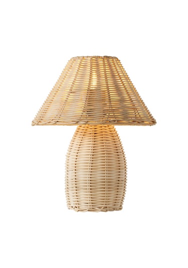 Sollın Rattan Hasır Abajur Masa Lambası Hasır