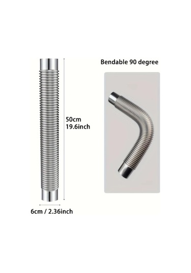 Dashanshop Paslanmaz Çelik Esnek Baca Kamp Ocağı Doğal Gaz Propan Uyumlu Dayanıklı