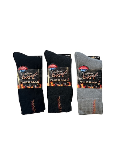 Erkek Kışlık Thermal Havlu Çorap 3 Adet Kampanyalı Fiyat Karısık
