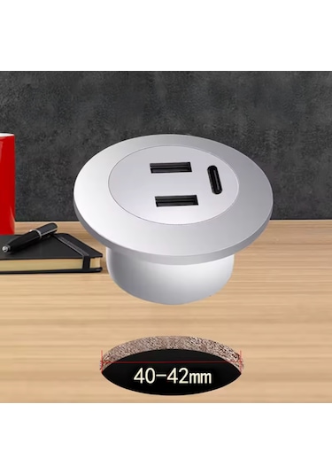 Mobilya Gömülü USB & Type-c Şarj Modülü