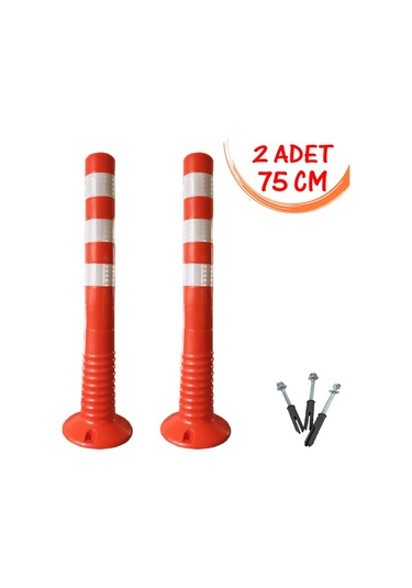 Delinatör 75 Plastik Esnek Ucuz Otopark Araç Delinatörü Yol Duba