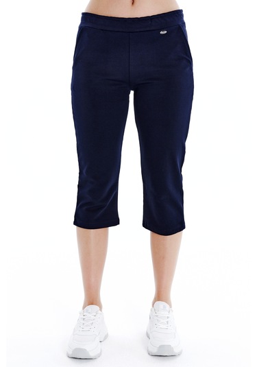 Axxel Kadın Kapri Lacivert Büyük Beden Eşofman Altı K-225 Lacivert