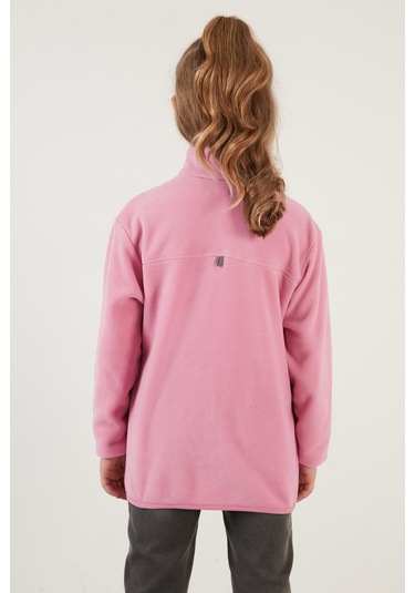 Lela Yumuşak Dokulu Fermuarlı Dik Yaka Şardonlu 2'Li Paket Çocuk Polar 5905002S2 Fuşya-Şeker Pembe