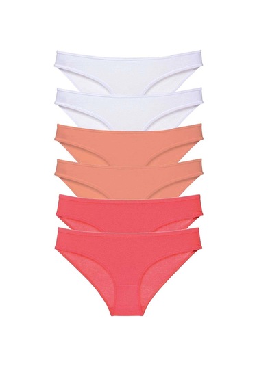 Biçomi 6 Adet Süper Eko Set Likralı Kadın Slip Külot 551 Çok Renkli