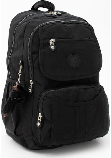 Ultra Hafif Çok Cepli Su Geçirmez Sırt Çantası Unisex Siyah Model: 571-2e - Siyah