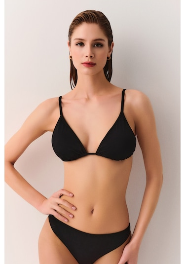 Suwen Üçgen Bikini Üst Sbn25535012 Siyah