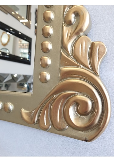 Ayna Denizi Lady Shiny Gold Model Platin Altın Renk Dekoratif Ayna Altın