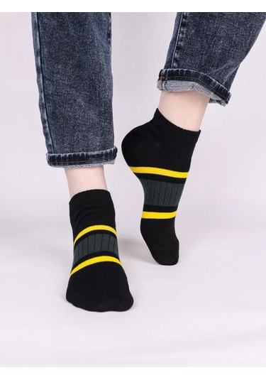 Fn Varan Kısa Çizgili Çorap Seti - 5 Çift 221812500 Beyaz