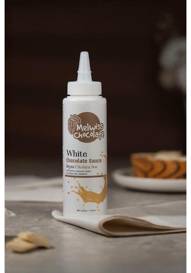 Melwiss Chocolate Beyaz Çikolata Waffle & Krep & Pankek Sos 330 G
