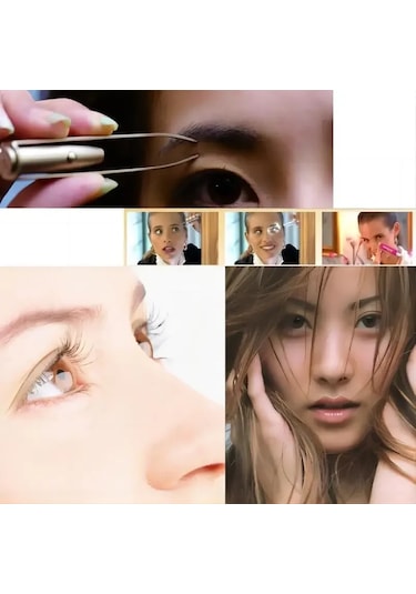 2pcs Taşınabilir Paslanmaz Çelik Akıllı Tasarım Kaş Saç Led Işık Çok Renkli