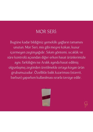 Milas Memecik Erken Hasat Soğuk Sıkım Mor Seri 3 L Teneke