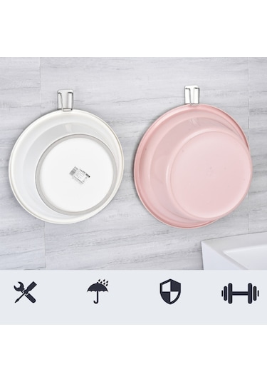 Cbtx 304 Paslanmaz Çelik Havza Askı Yapışkanlı Banyo Depolama Rafı Duvar Kancası