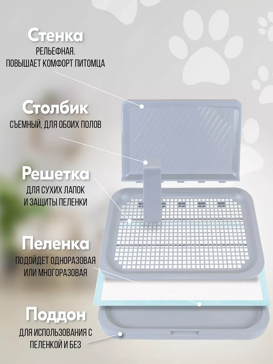 Pettails Köpekler İçin Sütunlu Ve Duvarlı Tuvalet Kutusu 51 41 27 Cm 243066905